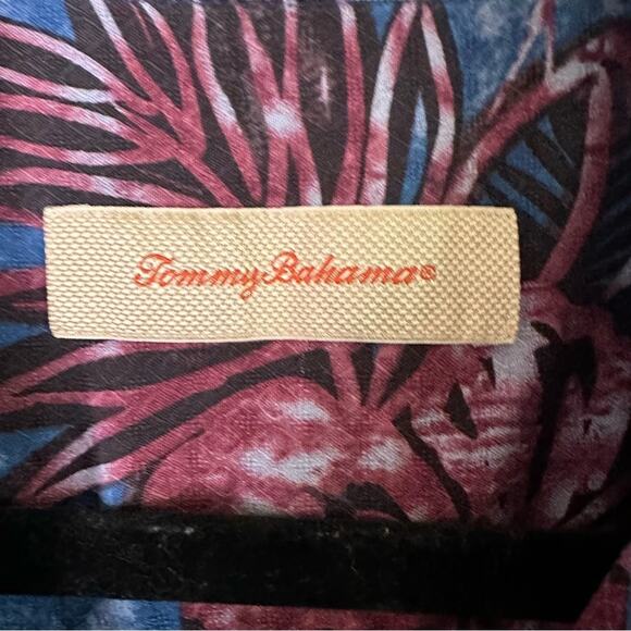 Tommy Bahama men’s Vintage Hawaiian button down Shirt 100% Silk bohemian - Picture 5 of 10